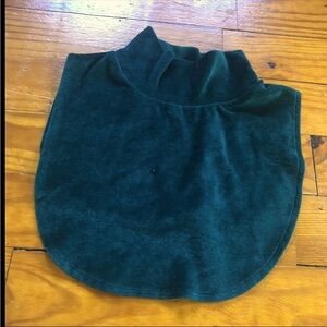 Vintage Retro Emerald Velour Faux Turtleneck Layer